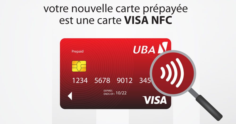 La Carte VISA NFC Prépayée - UBA